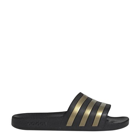 adidas slippers geel zwart maat 44|Adidas bad slippers.